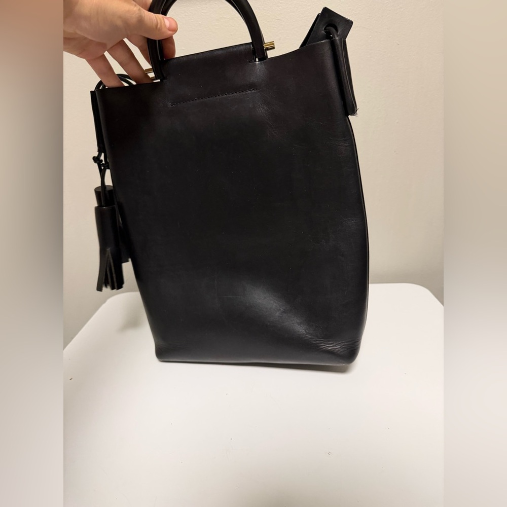 BUILDING BLOCK Business Bag : Black Leather - Picture 3 of 14